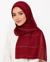 Polychiffon Stone Work Hijab – Style 1 (100x200cm)
