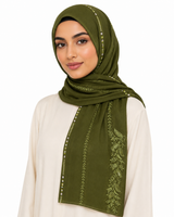 Polychiffon Stone Work Hijab – Style 1 (100x200cm)