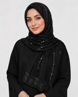 Polychiffon Stone Work Hijab – Style 1 (100x200cm)