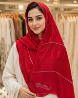 Polychiffon Stone Work Hijab – Style 2 (100x200cm)