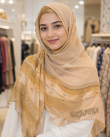 Polychiffon Stone Work Hijab – Style 2 (100x200cm)