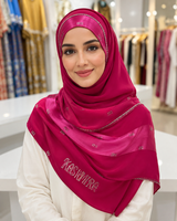 Polychiffon Stone Work Hijab – Style 2 (100x200cm)