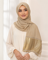Polychiffon Stone Work Hijab – Style 2 (100x200cm)