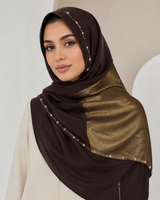 Polychiffon Stone Work Hijab – Style 2 (100x200cm)